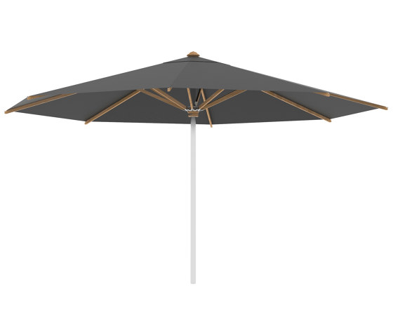 Shady umbrella 4,5m round stainless steel pole & teak ribs | Parasols | Royal Botania