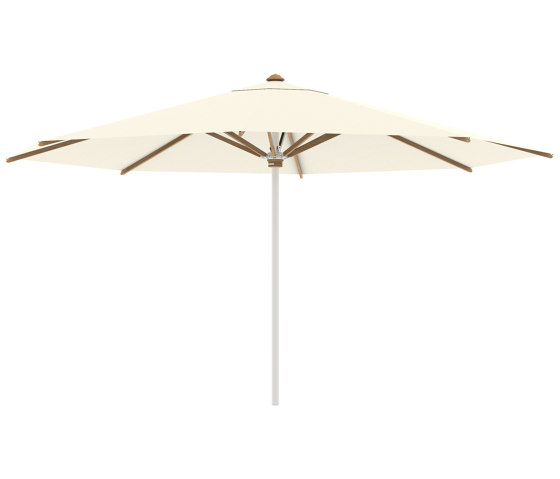 Shady umbrella 4,5m round stainless steel pole & teak ribs | Parasols | Royal Botania