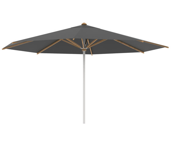 Shady umbrella 4,5m round stainless steel pole & teak ribs | Parasols | Royal Botania