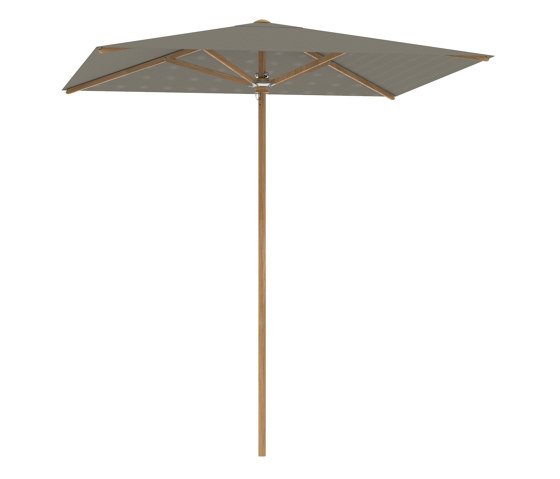 Shady Slim umbrella 2.2x2.2m teak pole & teak ribs | Parasols | Royal Botania