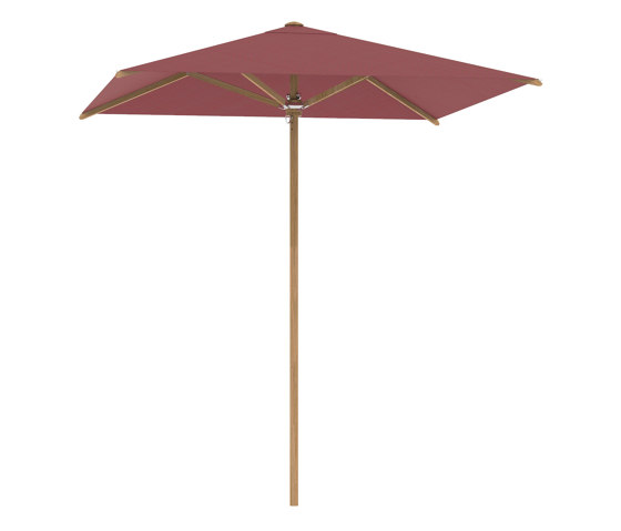 Shady Slim umbrella 2.2x2.2m teak pole & teak ribs | Parasols | Royal Botania