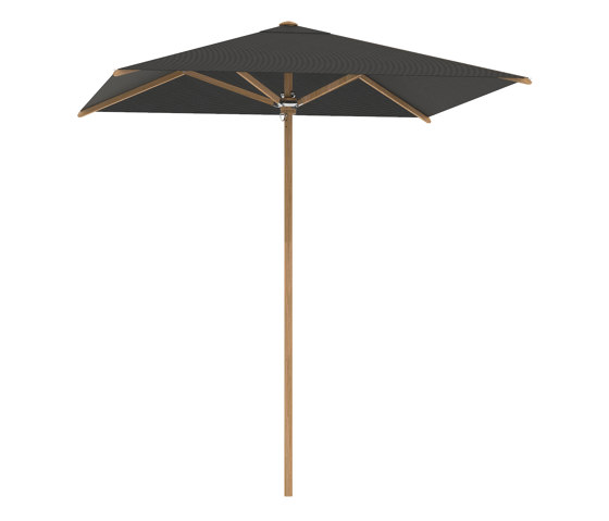 Shady Slim umbrella 2.2x2.2m teak pole & teak ribs | Parasols | Royal Botania