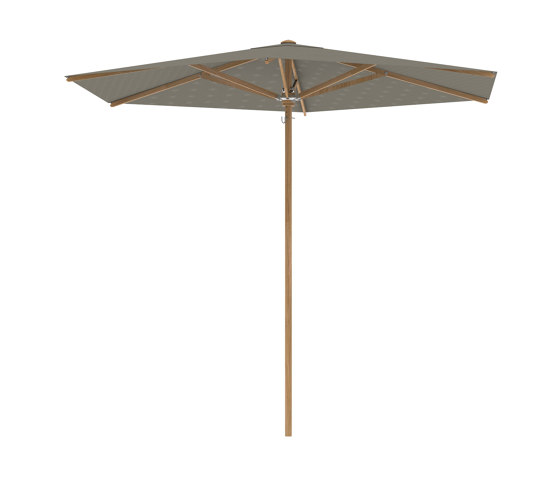 Shady Slim umbrella 3m round teak pole & teak ribs | Parasols | Royal Botania