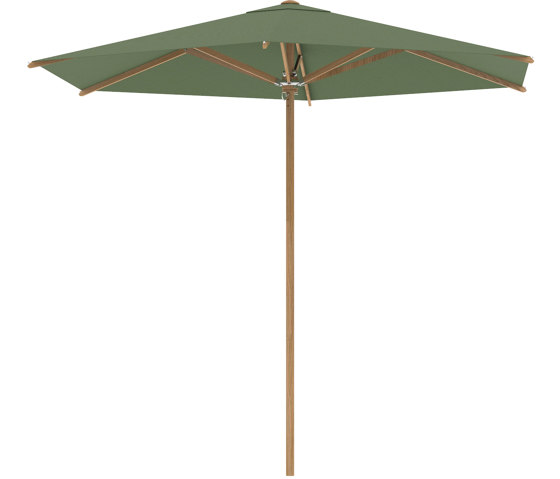 Shady Slim umbrella 3m round teak pole & teak ribs | Parasols | Royal Botania