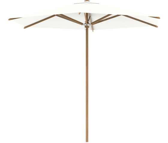 Shady Slim umbrella 3m round teak pole & teak ribs | Parasols | Royal Botania