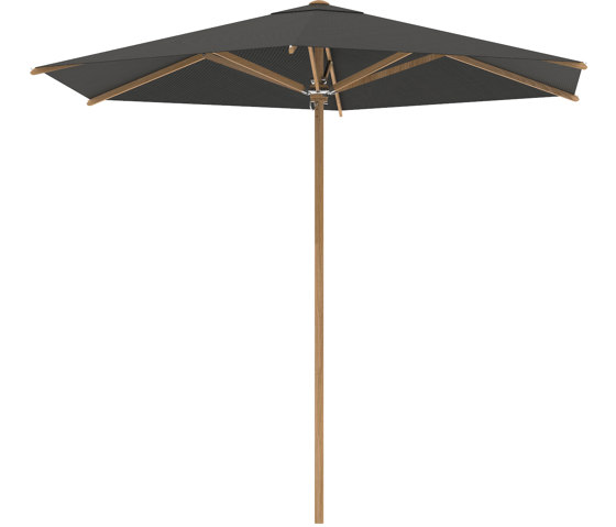 Shady Slim umbrella 3m round teak pole & teak ribs | Parasols | Royal Botania