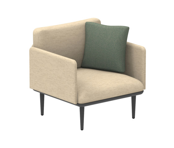 Styletto Lounge 70 seater with left and right armrests | Poltrone | Royal Botania