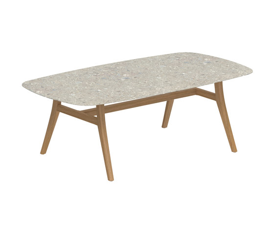 Zidiz table 220x120cm coated aluminium or teak & ceramic top | Mesas comedor | Royal Botania