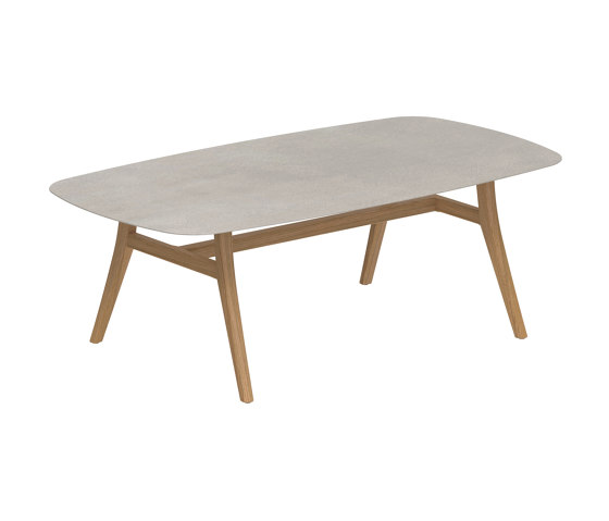 Zidiz table 220x120cm coated aluminium or teak & ceramic top | Dining tables | Royal Botania