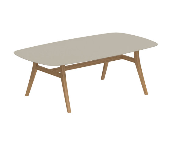 Zidiz table 220x120cm coated aluminium or teak & ceramic top | Dining tables | Royal Botania