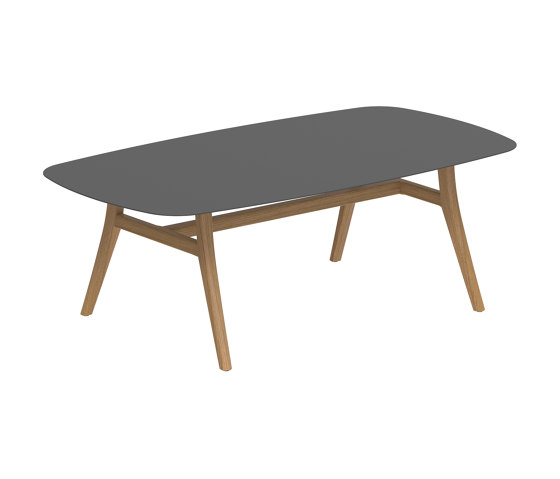 Zidiz table 220x120cm coated aluminium or teak & ceramic top | Dining tables | Royal Botania