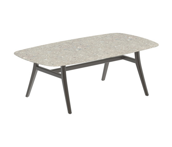 Zidiz table 220x120cm coated aluminium or teak & ceramic top | Dining tables | Royal Botania