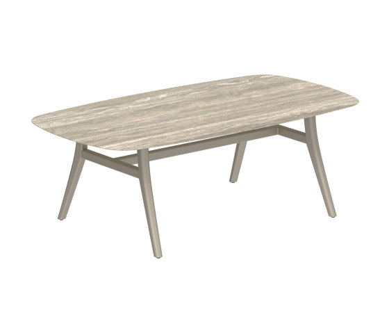 Zidiz table 220x120cm coated aluminium or teak & ceramic top | Dining tables | Royal Botania