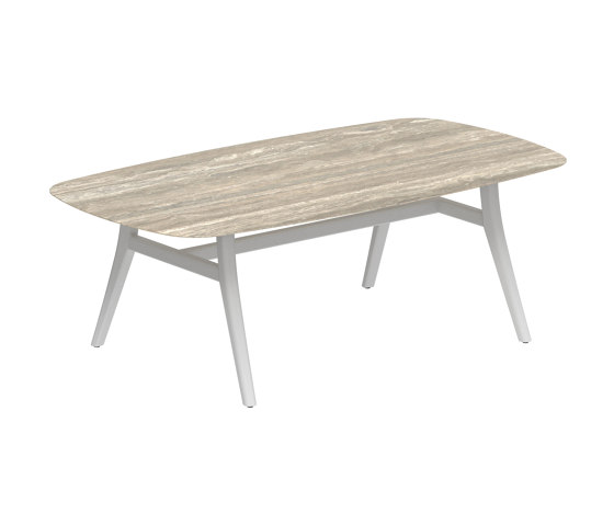 Zidiz table 220x120cm coated aluminium or teak & ceramic top | Dining tables | Royal Botania