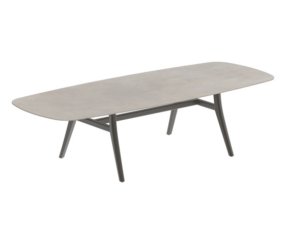 Zidiz table 300x120cm oval coated aluminium or teak & ceramic top | Dining tables | Royal Botania