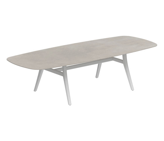 Zidiz table 300x120cm oval coated aluminium or teak & ceramic top | Dining tables | Royal Botania