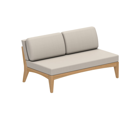 Zenhit Lounge two seater without armrests teak | Sofas | Royal Botania