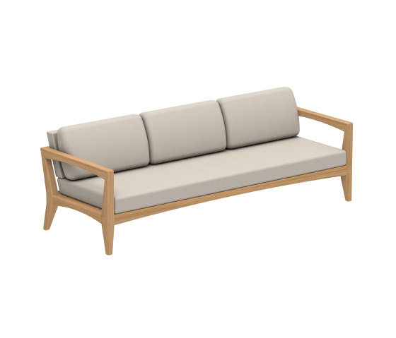 Zenhit Lounge three seater with armrests teak | Sofas | Royal Botania