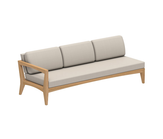 Zenhit Lounge three seater right armrest teak | Sofas | Royal Botania