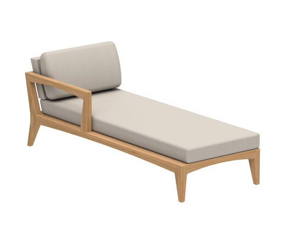 Zenhit Lounge daybed right armrest teak | Day beds / Lounger | Royal Botania