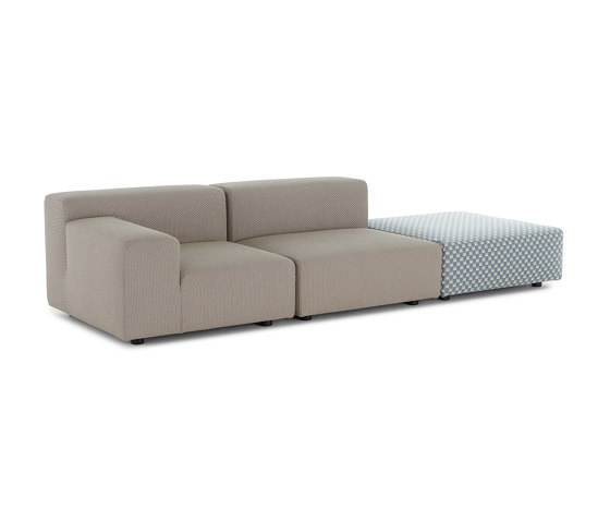 PLASTICS OUTDOOR LIBERTY 2 Seater + 1 Pouf Obi Check BEIGE | Sofas | Kartell