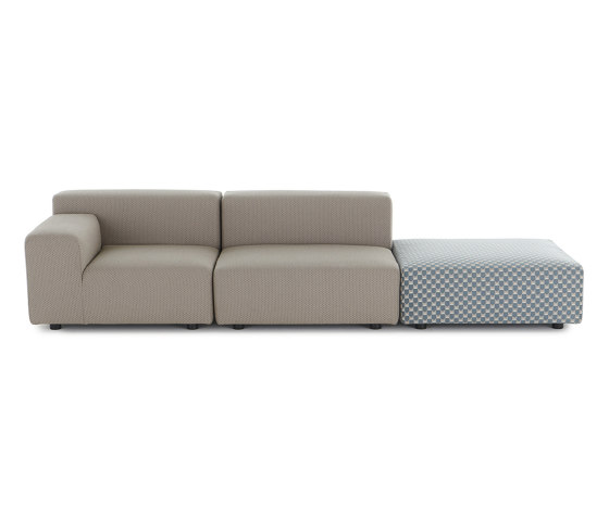 PLASTICS OUTDOOR LIBERTY 2 Seater + 1 Pouf Obi Check BEIGE | Sofas | Kartell