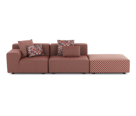 PLASTICS OUTDOOR LIBERTY 2 Seater + 1 Pouf Obi Check RUSSET | Sofás | Kartell