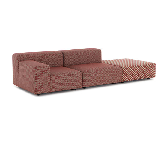 PLASTICS OUTDOOR LIBERTY 2 Seater + 1 Pouf Obi Check RUSSET | Sofas | Kartell