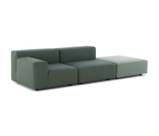 PLASTICS OUTDOOR LIBERTY 2 Seater + 1 Pouf Obi Check SAGE | Sofás | Kartell