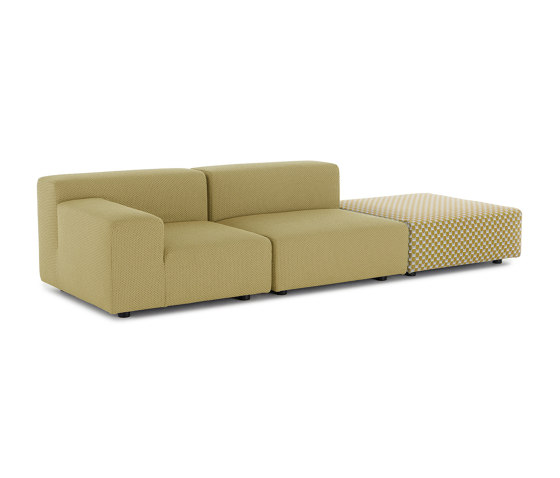 PLASTICS OUTDOOR LIBERTY 2 Seater + 1 Pouf Obi Check YELLOW | Canapés | Kartell