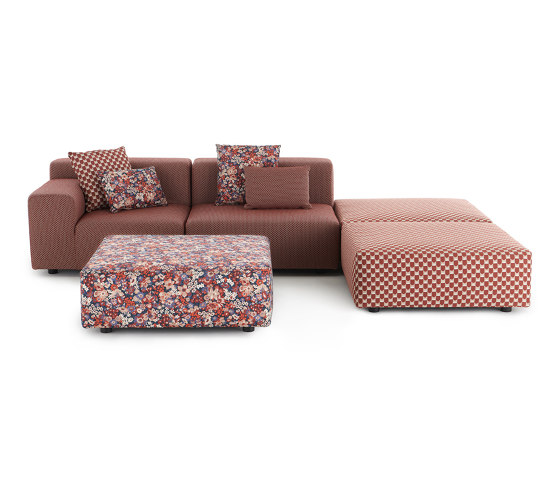 PLASTICS OUTDOOR LIBERTY 2 Seater + 3 Pouf RUSSET | Divani | Kartell