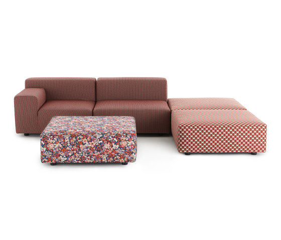 PLASTICS OUTDOOR LIBERTY 2 Seater + 3 Pouf RUSSET | Divani | Kartell