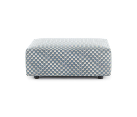 Plastics Outdoor Liberty Pouf Obi Check Azul Marino | Pufs | Kartell