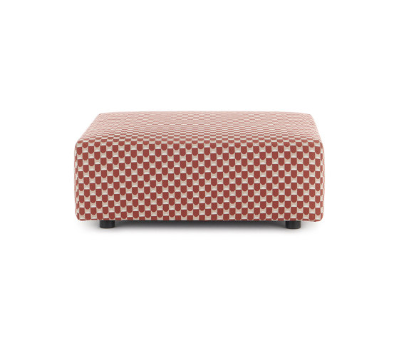 Plastics Outdoor Liberty Pouf Obi Check Rostrot | Poufs / Polsterhocker | Kartell