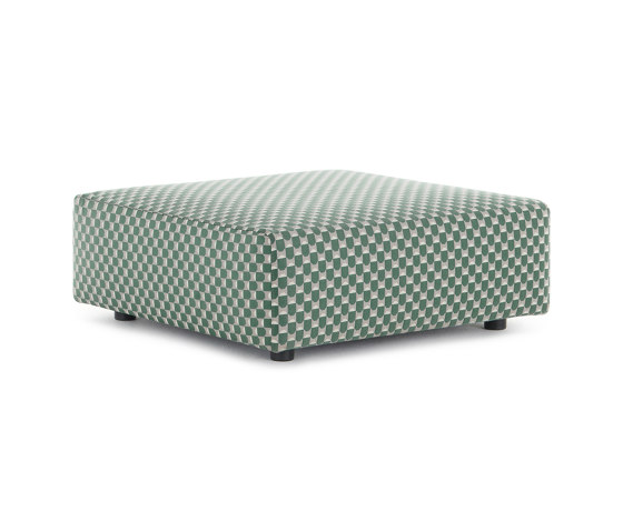 PLASTICS OUTDOOR LIBERTY POUF Obi Check SAGE | Poufs | Kartell