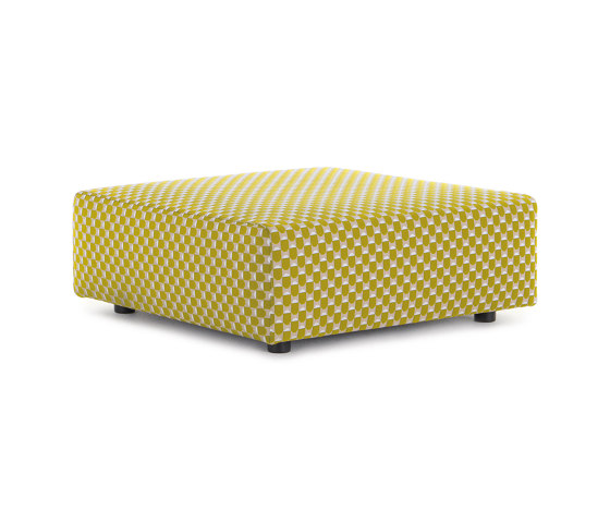 PLASTICS OUTDOOR LIBERTY POUF Obi Check YELLOW | Pouf | Kartell