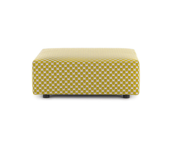 PLASTICS OUTDOOR LIBERTY POUF Obi Check YELLOW | Pufs | Kartell