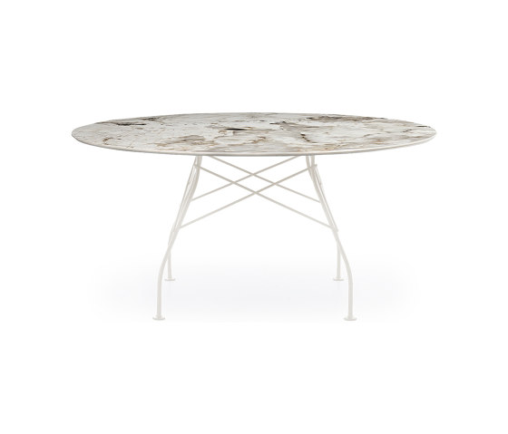 GLOSSY XXL NATURE TUNDRA STRUCTURE: WHITE STEEL | Mesas comedor | Kartell