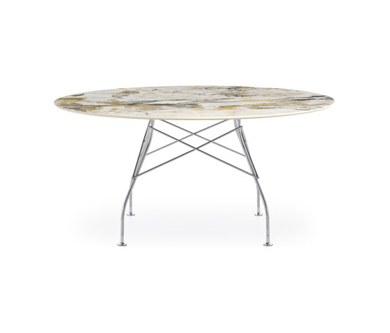 GLOSSY XXL SYMPHONIE STRUCTURE: CHROME STEEL | Tables de repas | Kartell