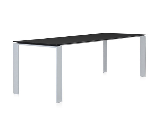 Four Soft Touch Aluminium/Noir 223x79 cm | Tables collectivités | Kartell