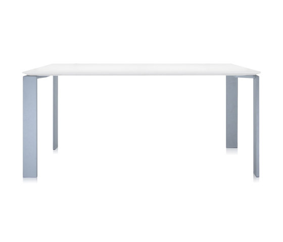 Four Soft Touch Aluminium/Blanc 158 x 79 cm | Tables collectivités | Kartell