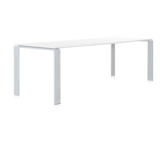 Four Soft Touch Aluminium/Blanc 223x79 cm | Tables collectivités | Kartell