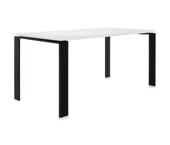 Four Soft Touch Schwarz/Weiß 158 x 79 cm | Objekttische | Kartell