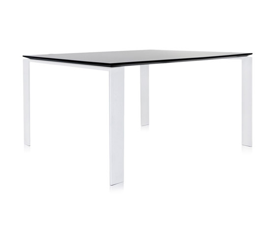 FOUR SOFT TOUCH Square BLACK STRUCTURE: WHITE | Objekttische | Kartell