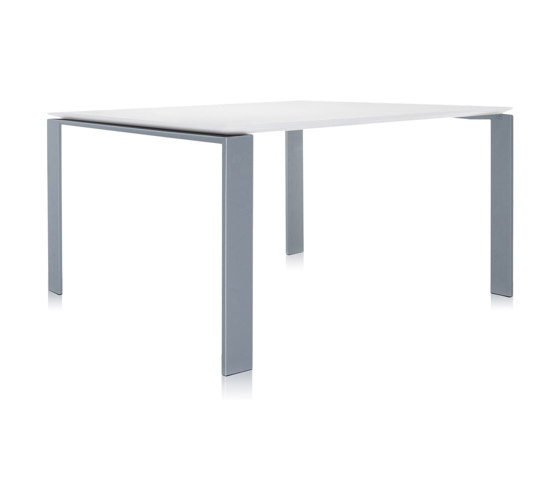 FOUR SOFT TOUCH Square WHITE STRUCTURE: ALLUMINIUM | Tables collectivités | Kartell