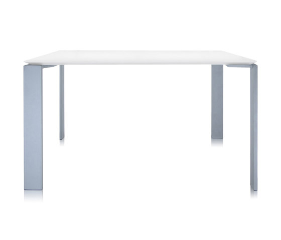 FOUR SOFT TOUCH Square WHITE STRUCTURE: ALLUMINIUM | Tavoli contract | Kartell