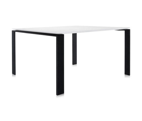 FOUR SOFT TOUCH Square WHITE STRUCTURE: BLACK | Mesas contract | Kartell