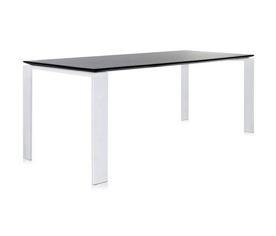 Four Soft Touch White/Black 190 x 79 cm | Contract tables | Kartell