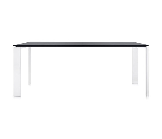 Four Soft Touch Bianco/Nero 190 x 79 cm | Tavoli contract | Kartell