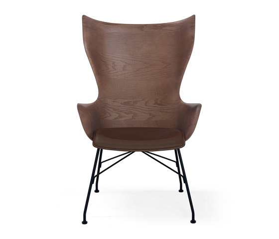 K/WOOD Slatted Ash/Leather Seat DARK WOOD / BLACK |  | Kartell